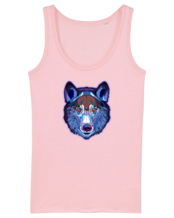 Skull Neon Wolf  Cotton Pink