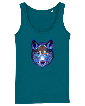 Skull Neon Wolf  Ocean Depth