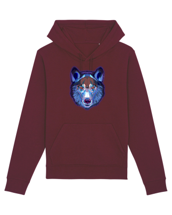 Skull Neon Wolf  Burgundy