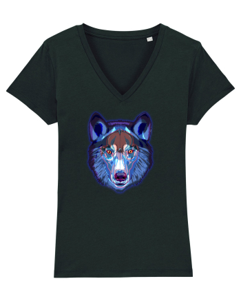 Skull Neon Wolf  Black