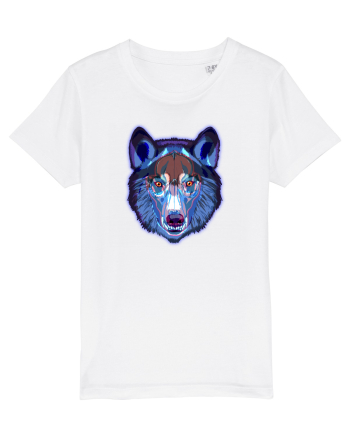 Skull Neon Wolf  White