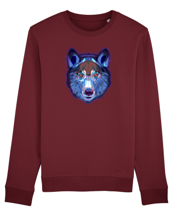 Skull Neon Wolf  Burgundy