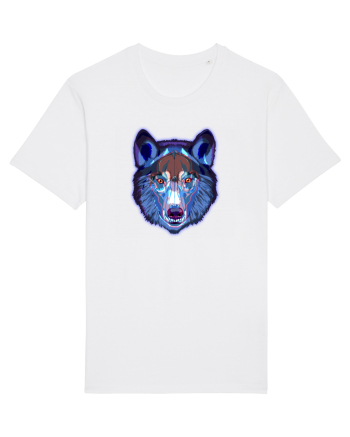 Skull Neon Wolf  White