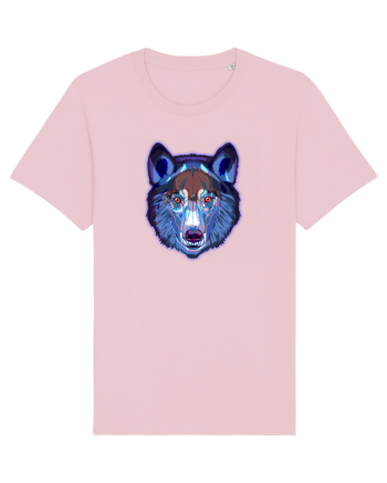 Skull Neon Wolf  Cotton Pink