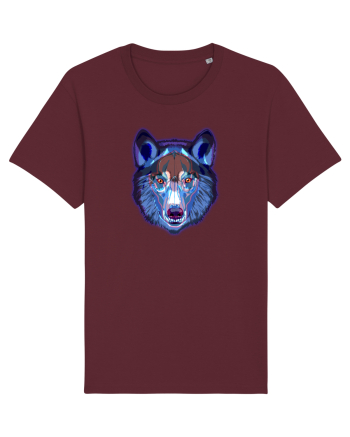 Skull Neon Wolf  Burgundy