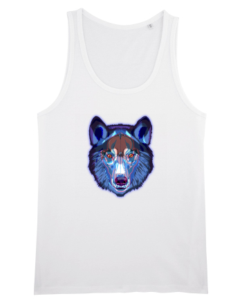 Skull Neon Wolf  White