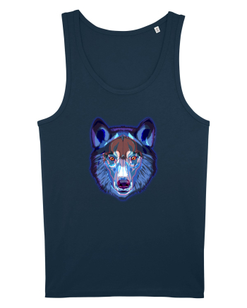 Skull Neon Wolf  Navy