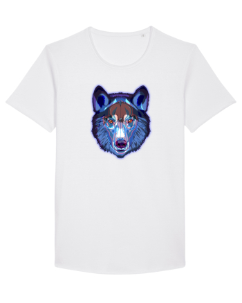 Skull Neon Wolf  White