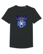 Skull Neon Wolf  Tricou mânecă scurtă guler larg Bărbat Skater
