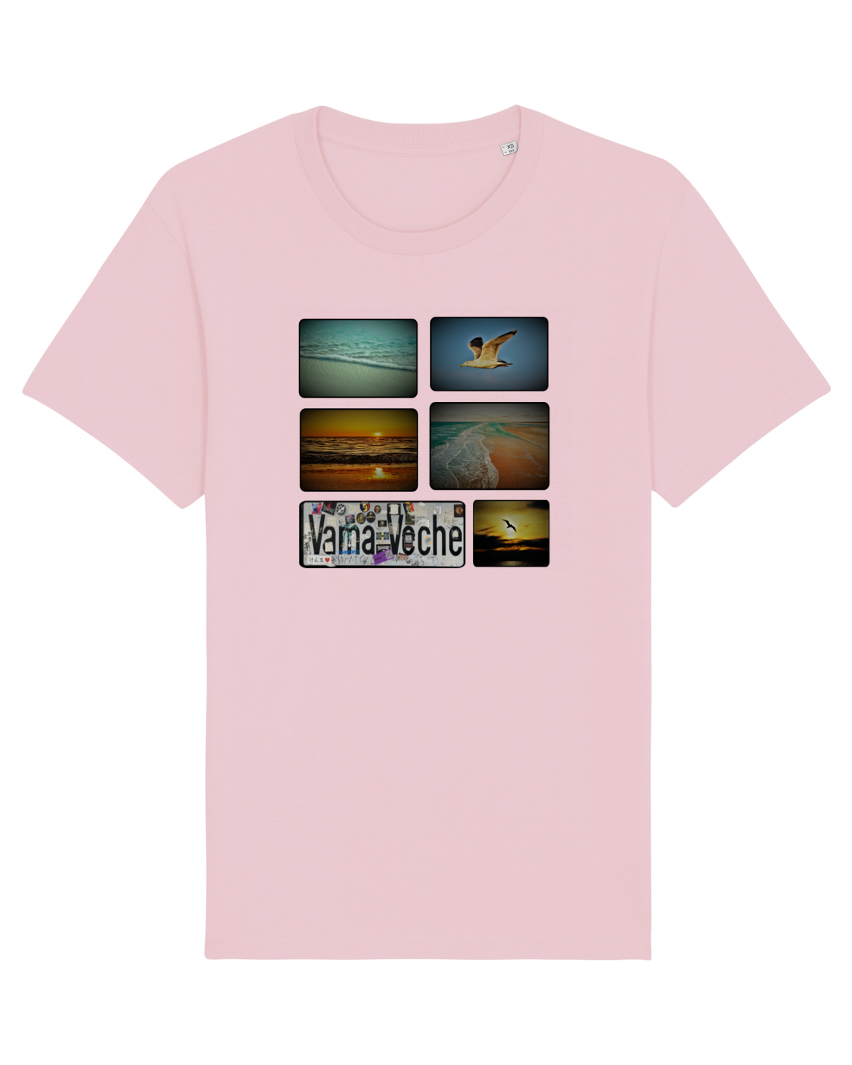 Tricou mânecă scurtă Unisex Rocker Cotton Pink