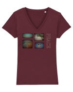 Peace Tricou mânecă scurtă guler V Damă Evoker