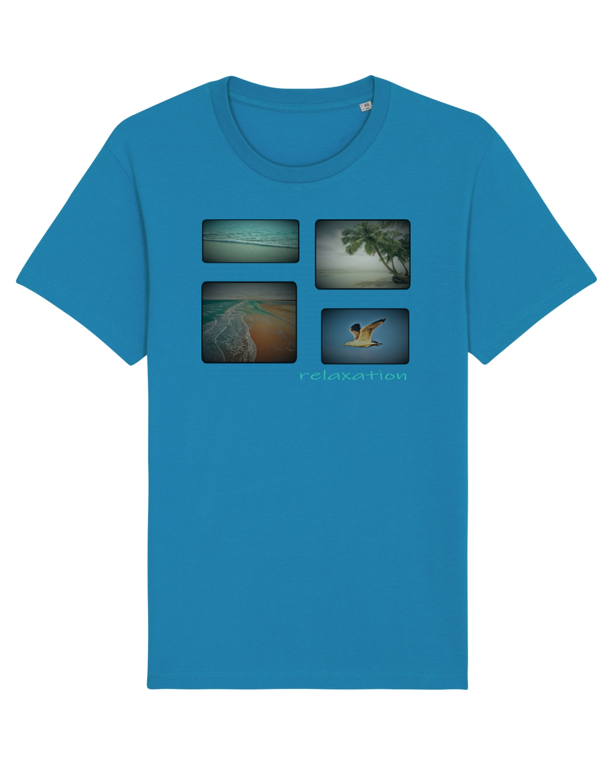 Tricou mânecă scurtă Unisex Rocker Azur