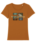 Tranquility Tricou mânecă scurtă guler larg fitted Damă Expresser