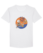 Zilele de Vară Tricou mânecă scurtă guler larg Bărbat Skater