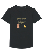 Poezia Cățelușul&rața(ramă) Tricou mânecă scurtă guler larg Bărbat Skater