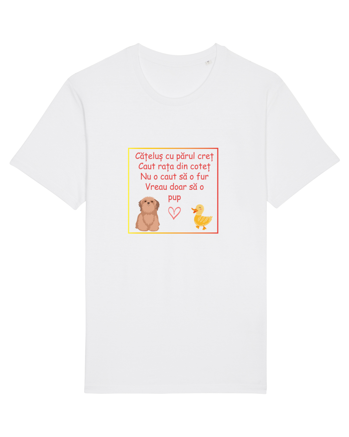Tricou mânecă scurtă Unisex Rocker White