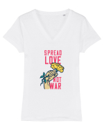 Iubire, nu Război Tricou mânecă scurtă guler V Damă Evoker