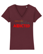 Vama Veche Addicted Tricou mânecă scurtă guler V Damă Evoker