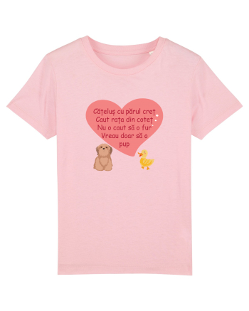 Poezia Cățelușul&rața (inimă) Cotton Pink