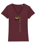 Vama Veche Rasaritul Tricou mânecă scurtă guler V Damă Evoker