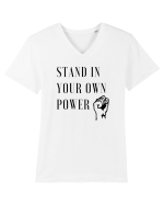 Stand in Your Own Power Tricou mânecă scurtă guler V Bărbat Presenter