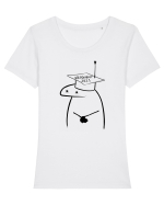 baftă, absolventule Tricou mânecă scurtă guler larg fitted Damă Expresser