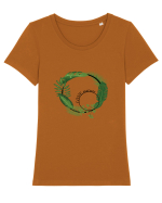 Love Nature Tricou mânecă scurtă guler larg fitted Damă Expresser