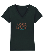 Odaxelagnia - arousal from biting Tricou mânecă scurtă guler V Damă Evoker