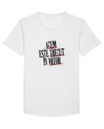 Acum este trecut la viitor (black spray) Tricou mânecă scurtă guler larg Bărbat Skater