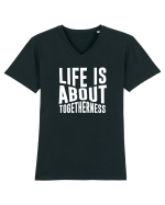 Life is About Togetherness Tricou mânecă scurtă guler V Bărbat Presenter