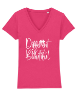 Different Is Beautiful Tricou mânecă scurtă guler V Damă Evoker