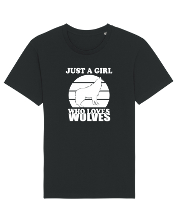 Just a girl who loves wolves Black
