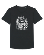 The Beach is calling and i must go Tricou mânecă scurtă guler larg Bărbat Skater
