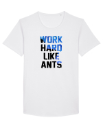 Work hard like ants Tricou mânecă scurtă guler larg Bărbat Skater