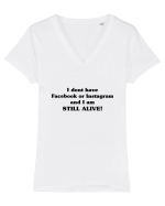 Still Alive Tricou mânecă scurtă guler V Damă Evoker
