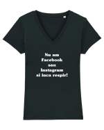 Fara Fb sau Insta Tricou mânecă scurtă guler V Damă Evoker