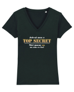 Top Secret Job Tricou mânecă scurtă guler V Damă Evoker