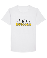 Bitcoin Tricou mânecă scurtă guler larg Bărbat Skater