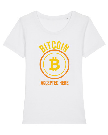 Bitcoin Accepted Here White