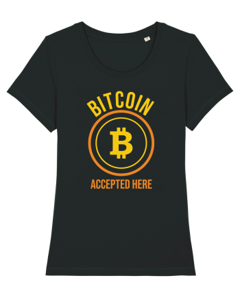 Bitcoin Accepted Here Black