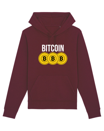 Bitcoin Coins Burgundy