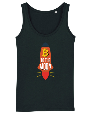 Bitcoin To The Moon Black