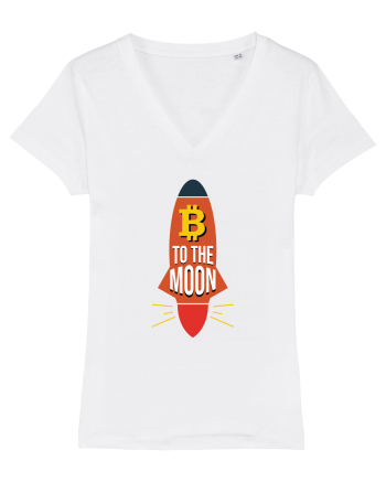 Bitcoin To The Moon White