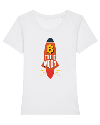 Bitcoin To The Moon White