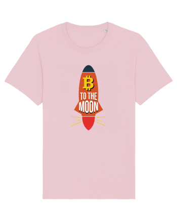 Bitcoin To The Moon Cotton Pink