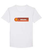Bitcoin Tricou mânecă scurtă guler larg Bărbat Skater