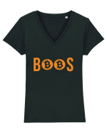 Boos Bitcoin Tricou mânecă scurtă guler V Damă Evoker