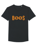 Boos Bitcoin Tricou mânecă scurtă guler larg Bărbat Skater