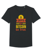 Crypto In Bitcoin We Trust Tricou mânecă scurtă guler larg Bărbat Skater