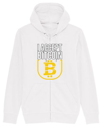 I Accept Bitcoin White